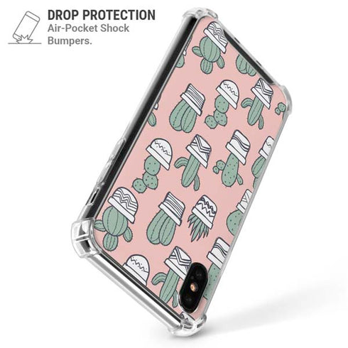 Pink Cactus iPhone XS Max Clear Case
